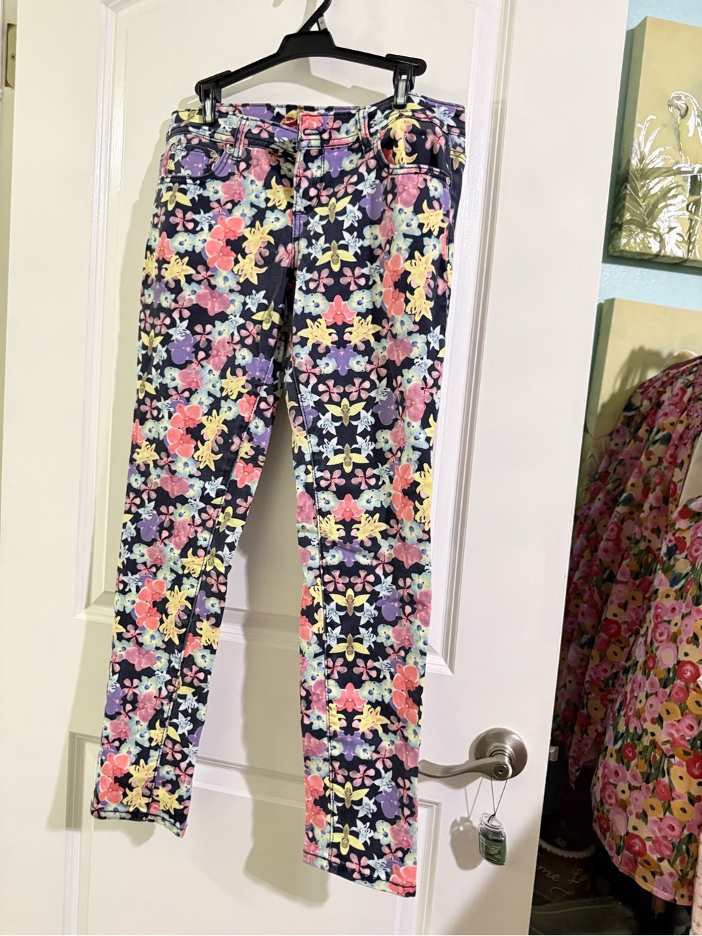 BONGO Navy Floral Print Girls Jeans